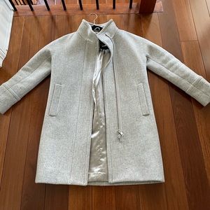 J. Crew stadium cloth coat grey size 0P